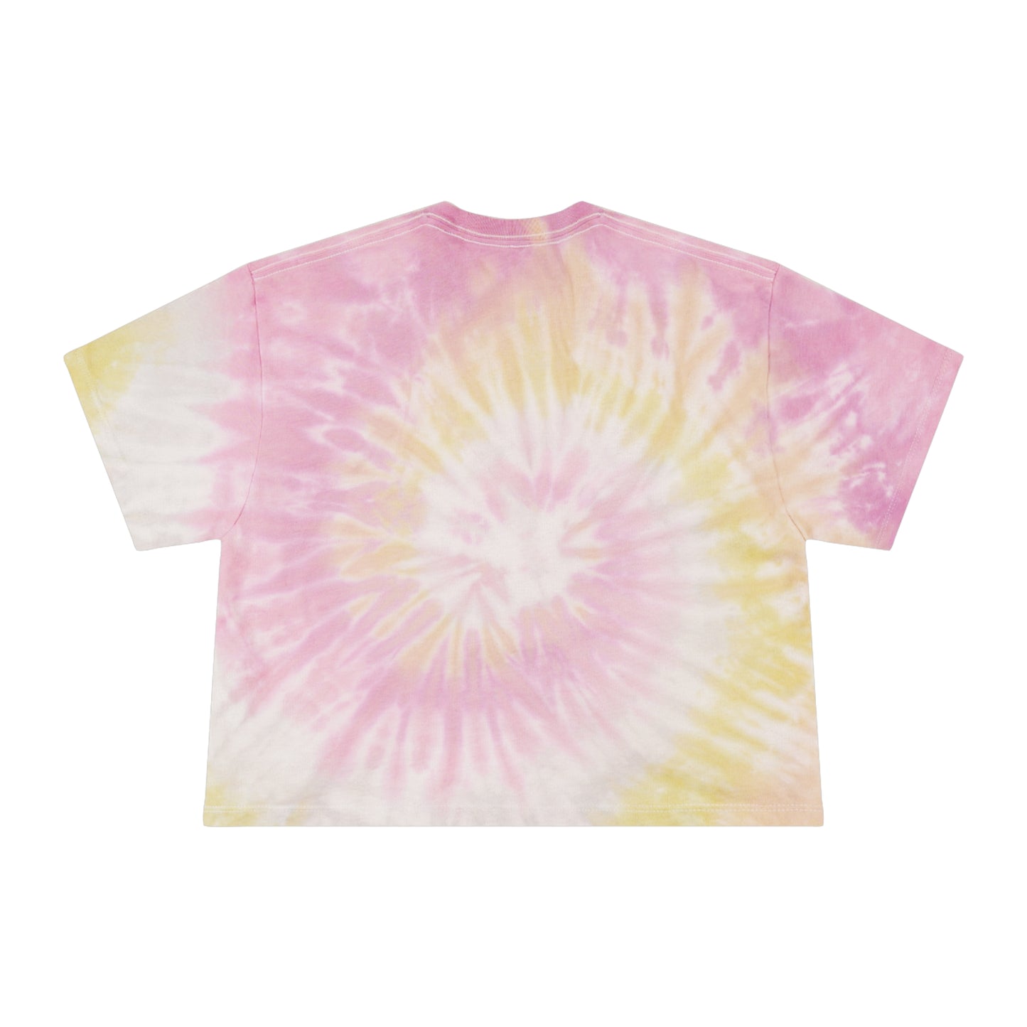 Women's Tie-Dye Crop Tee - 'Eat the rich', Funky Pastel Top for Summer Vibes, Perfect for Festivals, Casual Outings, and Gift Giving