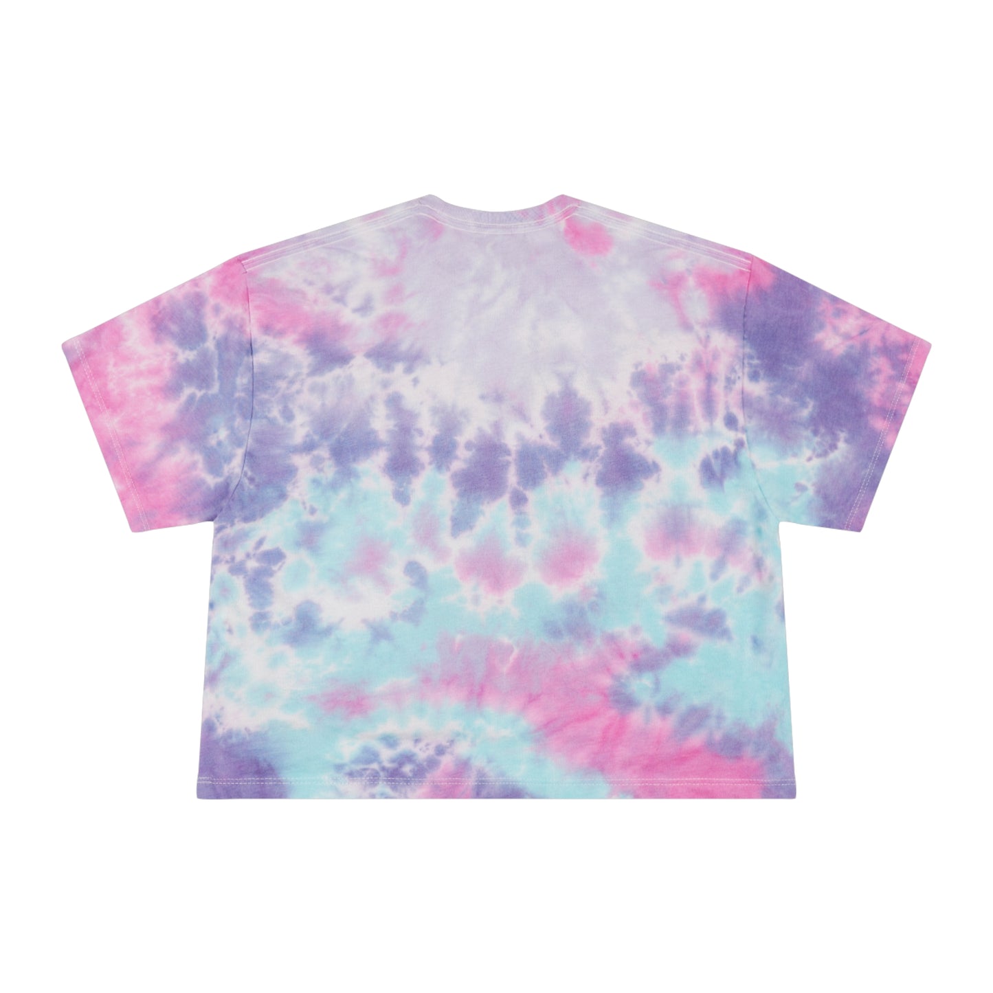 Women's Tie-Dye Crop Tee - 'Eat the rich', Funky Pastel Top for Summer Vibes, Perfect for Festivals, Casual Outings, and Gift Giving